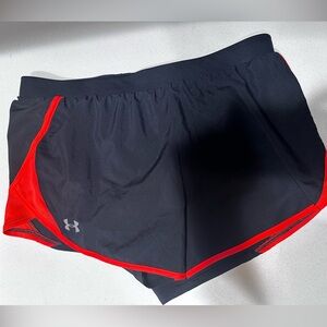 Under Armour Black and bright orange Athletic Wear short